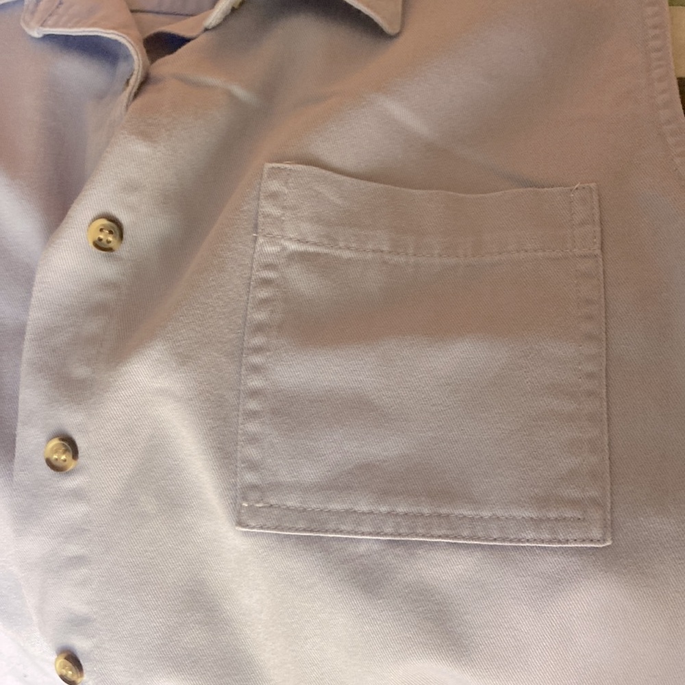 Cambridge Clothing Co. Sleeveless Collared Buttondown Shirt Lavender Size XL EUC - Picture 4 of 4